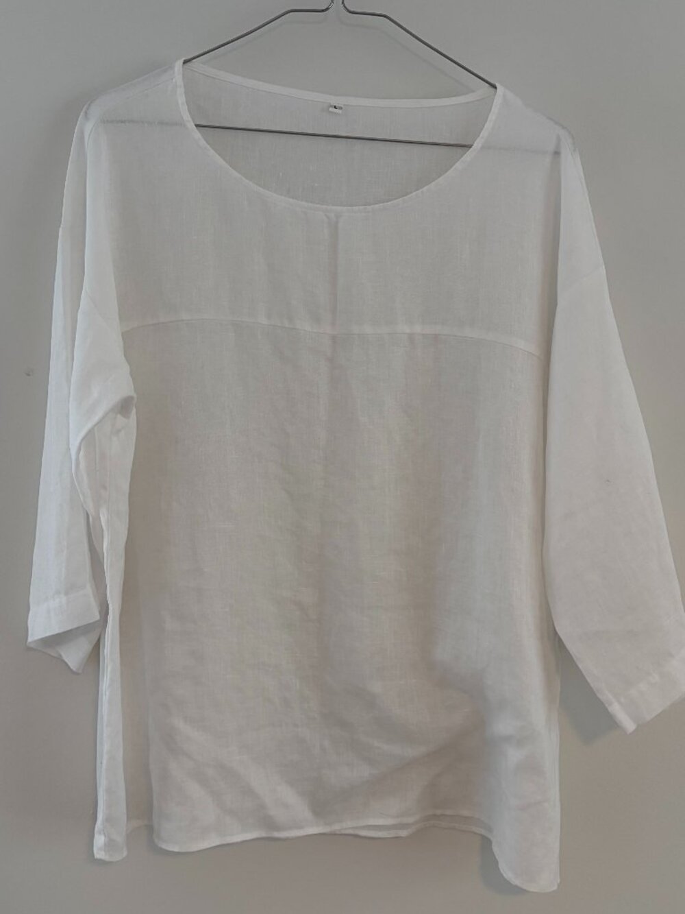 Muji White Linen Blouse
